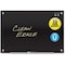 Quartet 36"H x 48" W Magnetic Glass Dry Erase Board, Black, Gloss G4836B - alternate 1