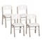 Beleduc By Playwell Rectangular Table 48x24 White Top, Oak Legs 18.5inH + 4 Medium Illiana Chairs 11.8in Seat 846086161 - alternate 2