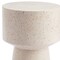 Homeroots 18" Beige Faux Stone Round Pedestal End Table 556511 - alternate 6