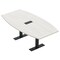 Skutchi Designs 7ft Boat Conference Table With Power | Harmony Series | 6 Person Meeting Room Table HAR-BOT-48X84-T.BK-WA7976-EBLK - alternate 1