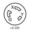 Leviton LockingReceptacle, 30A, 2hp, 250VAC, Orange 2620-IG - alternate 2