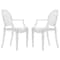 Leisuremod Carroll Modern Acrylic Chair, Clear, 2PK GC22CL2 - alternate 1