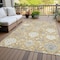 Homeroots 3' X 5' Gold Ivory And Gray Damask Washable Indoor Outdoor Area Rug 599412 - alternate 6