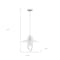 Homeroots White Simple Iron Ceiling Light With Clear Shades 651674 - alternate 3