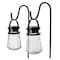 Home Zone Security 10-Lumen Solar Crackle-Glass LED Lantern Path Lights with Shepherd Hook, 2PK ELJ8205V - alternate 1