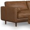Homeroots 89" Brown Leather Sofa With Ottoman 641077 - alternate 6