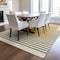 Homeroots 8' X 10' Gold Black And Beige Striped Washable Indoor Outdoor Area Rug 597220 - alternate 5