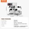 Vevor 12 Cups Commercial Drip Coffee Maker with 3 Glass Carafes and 3 Warmers Office FRB-286-BD3 - alternate 5