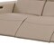 Homeroots 110" Beige Top Grain Leather Reclining Metal USB Sofa 720306 - alternate 5
