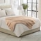 Lavish Home Faux Fur Throw Blanket 60x70-Inch Twin Blanket for Couch, Bed, or Chair Soft Throw with Plush, Taupe 66-THROW057-T - alternate 6