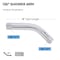 Supplygiant Shower Arm 6 in Stainless Steel Wall Mounted Shower Arm, 1/2 in Threaded IPS, Chrome Plated Finish 74-TB8-D - alternate 5