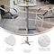 Flash Furniture 24" Round Outdoor Tabletop, White Faux Marble, Seamless Surface Technology, 22x22 Silver X-Base ST-RD24-WHMAR-T2222S-GG - alternate 7