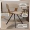 Leisuremod Wooden Dining Chair Modern style Nymia Collection Walnut Color in Light Brown NCWN-22LBR - alternate 5