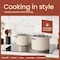 Bakkenmaster 8.5-Qt Ceramic Coated Stock Pot with Lid, Nonstick, Oven Safe, PTFE and PFAS Free, Cream BKCRSTKPTCR88 - alternate 5