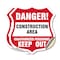 Signmission Construction Area Shield Sign Danger! Un, 6 inch X 6 inch, Vinyl Decal, 2PK SHI-D-2PACK-6-373 - alternate 1
