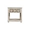 Homeroots 28" White Solid Wood Distressed Carved Geometric One Drawer Nightstand 555401 - alternate 1