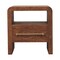 Homeroots 23" Brown Solid Wood Two Drawer Nightstand 701726 - alternate 1