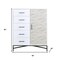 Homeroots 40" X 22" X 52" White Weathered Wood Pattern Wardrobe 319113 - alternate 3