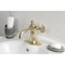 Kingston Brass One-Handle Single-Hole Bathroom Faucet with Knurled Handle and Push Pop-Up Drain, Polished Brass KSD3542RKZ - alternate 3