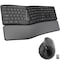 Delton KB250&S38 2.4GHz Wireless Ergonomic Keyboard and Mouse Combo, Black KB250/S38 - alternate 1
