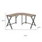 Homeroots 55" Taupe and Black L Shape Computer Desk 376542 - alternate 7