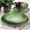 Elama Oceanus 16 Piece Porcelain Double Bowl Dinnerware Set in Green 750123180M - alternate 4