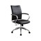 Homeroots Black and Silver Adjustable Height Swivel Rolling Office Chair 554027 - alternate 1