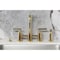 Kingston Brass Bridge Kitchen Faucet with Brass Sprayer, Polished Brass KS8282CMLBS - alternate 4