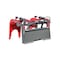 Greywolf Double Quick Attach Grapple Attachment for Skid Steer Loaders, Gray/Red Powder Coat 1066 - alternate 5