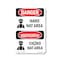 Signmission OSHA Danger Sign, Hard Hat Area Bilingual, 24in X 18in Decal, OS-DS-D-1824-VP-1292 OS-DS-D-1824-VP-1292 - alternate 1