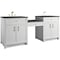 James Martin Vanities Bellshire 84" Dual Vanity Set w/24" Make-Up Counter, Bright White w/3 cm Parisien Bleu Silestone Top 660-VMC84-BW-3PBL - alternate 5
