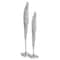 Homeroots Set of Two Silver Aluminum Tall Feather Tabletop Sculptures, 2PK 354649 - alternate 7