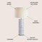 Jonathan Y Loop 28.75" Ceramic Modern Column LED Table Lamp, Blue/White JYL6614A - alternate 5