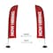 Showdown Displays 13 Ft  Premium Blade Sail Sign Kit (Double-Sided With Spider Base) - Now Hiring Red Burst 908121-003 - alternate 5