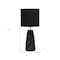 Homeroots 18" Black And Silver Ceramic Geometric Table Lamp With Black Drum Shade 643456 - alternate 1