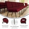 Flash Furniture 21"W Stacking Church Chair in Burgundy Fabric, 4PK 4-FD-CH0221-4-GV-3169-GG - alternate 5