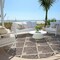 Homeroots 8' Brown And Beige Round Geometric Washable Indoor Outdoor Area Rug 594697 - alternate 5