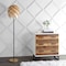 Jonathan Y Simon 63" Pinecone Wood/Metal LED Floor Lamp, Natural/Black JYL6124A - alternate 5
