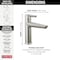 Delta Galeon Single Handle Bathroom Faucet 571-SS-PR-MPU-DST - alternate 3