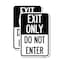 Signmission Exit Only Do Not Enter 4, 18'' X 24'' 2 Signs, Heavy Gauge Aluminum, 2PK A-1824-2PACK-24036 - alternate 1