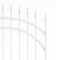 Nuvo Iron 45-in W x 56-in H Glossy Wht Tiger Eye Gate Arched -48-in W Openings SC Hardware W/Dbl Side Handle ITGA4556GW - alternate 4