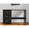 Homeroots 48" Black Computer Desk With Three Drawers 403782 - alternate 3