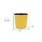 Homeroots 7in Yellow Recycled Plastic Indoor Outdoor Round Pot Planter 488220 - alternate 2