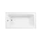 Kingston Brass 60-Inch Acrylic Rectangular 3-Wall Alcove Tub Combo with Waste and Overflow Drain, Left Hand Drain CVTAP603222L7 - alternate 3