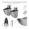 Fab Glass And Mirror Bathroom Shelve, 4-3/4in x 18in - 3/8in Thick Floating Shelve with 2 Free Chrome Brackets and GS-434x18CLR - alternate 5