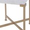 Homeroots 20" White and Gold Distressed Marble and Iron Square End Table 634868 - alternate 4