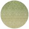 Homeroots 8' Artichoke Green And Beige Round Geometric Washable Indoor Outdoor Area Rug 605779 - alternate 4