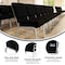 Flash Furniture Black Fabric Church Chair, PK4 4-XU-CH0221-BK-SV-GG - alternate 6