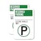 Signmission Reserved Parking - Electric Vehicles Only With Parking, 18'' X 24'', Heavy Gauge Aluminum, 2PK A-1824-2PACK-23151 - alternate 1