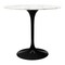 Homeroots 32" White And Black Marble And Metal Dining Table 520852 - alternate 1